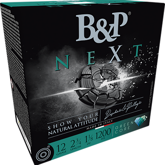 B&p Ammunition Next, B&p 12b18nx8  Next 12g 1 1/8 Oz Green Core   25/10