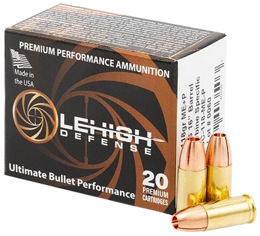 Lehigh Defense 9mm 118 Grain Maximum Expansion Brass - Pistol Ammo  -  20RD Box