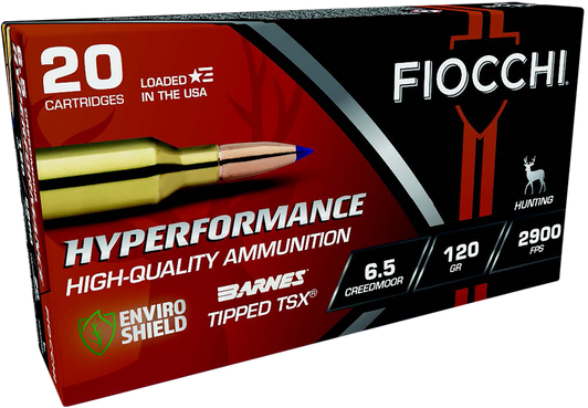 Fiocchi Hyperformance Hunt 6.5 Creedmoor - 120 Gr - Rifle Ammo - 20 Round - 65CMTTSX