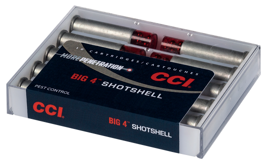 CCI  -  Pest Control Big 4 Shotshell 9MM  45 Grain Brass  -  Pistol Ammo  -  10RD Box - 3712CC