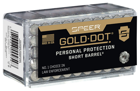 Speer Gold Dot .22 Winchester Magnum Rimfire 40 Grain Gold Dot Hollow Point Short Barrel - Rimfire Ammo - 50RD Box - 954