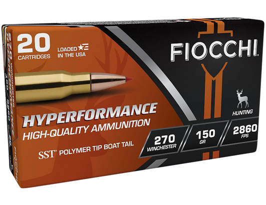 Fiocchi Hyperformance Hunt .270 Winchester 150 Grain SST Rifle Ammo - 20RD Box - 270HSB