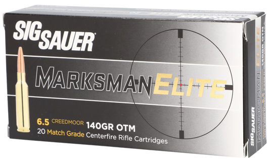 SIG SAUER SIG Match  6.5 Creedmoor 140 Grain Open Tip Match Brass Cased - Rifle Ammo - 20RD Box