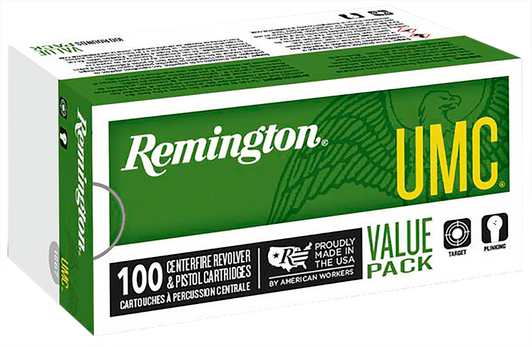 Remington UMC 9MM  115 Grain - FMJ - Brass Cased  -  Pistol Ammo  -  100 Rounds - 23765