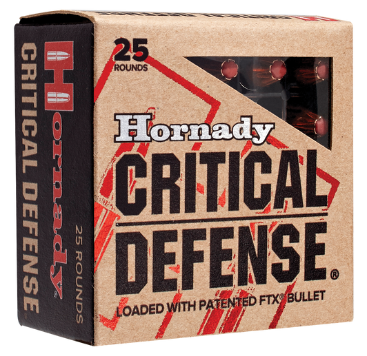 Hornady Critical Defense .357 Magnum 125 Grain Flex Tip EXpanding Brass Cased  -  Pistol Ammo  -  25RD Box - 90500