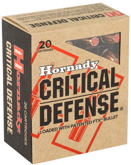 Hornady Critical Defense .45 ACP 185 Grain Flex Tip EXpanding Brass Cased  -  Pistol Ammo  -  20RD Box - 90900