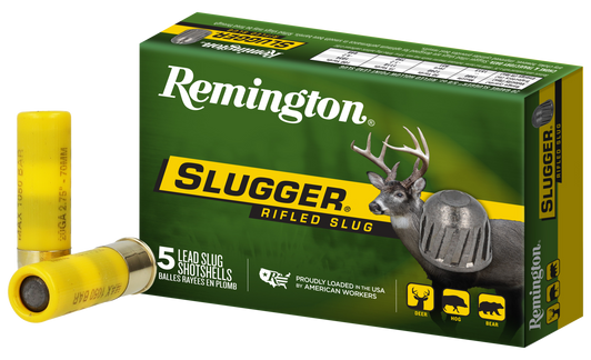 Remington Slugger Rifled Slugs 20 Gauge 5/8oz 1580FPS Rifled Slug Hollow Point 2.75in Centerdire Shotgun Slug Ammo - 5RD Box - 20616