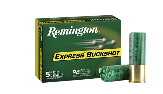 Remington Express Buckshot 12 Gauge 12 Pellet 2.75in #0 Buck - Shotgun Ammo - 5RD Box - 20622