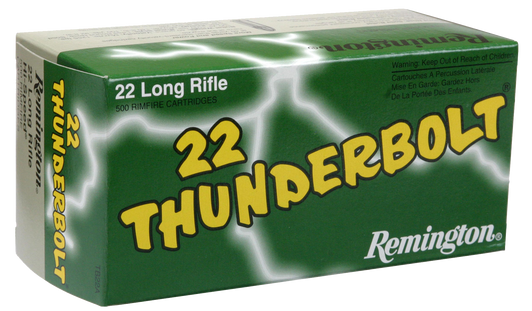 Remington 22 Thunderbolt .22 Long Rifle 40 Grain Round Nose Brass Cased - Rimfire Ammo - 50RD Box - 21238