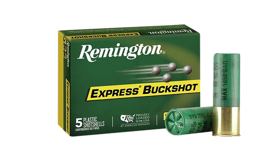 Remington Express Buckshot 12 Gauge 8 Pellet 2.75in #000 Buck - Shotgun Ammo - 5RD Box - 20406