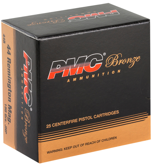 PMC  .44 Remington Magnum 180 Grain - JHP - Brass Cased - Pistol Ammo  -  25RD Box - 44B
