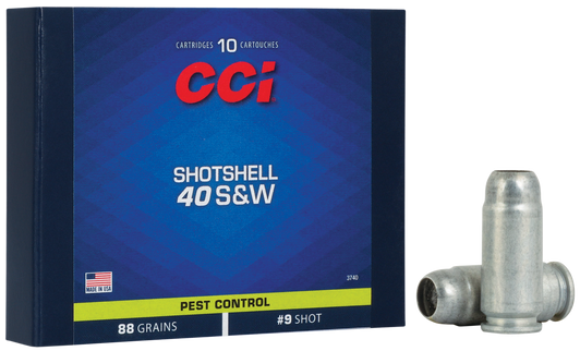 CCI  -  Pest Control Shotshell .40 S&W #9 Shotshell  -  Pistol Ammo  -  10RD Box - 3740
