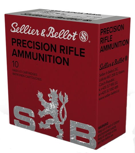 Sellier & Bellot 338 Lapua Mag 250 Grain Hollow Point Boat Tail Rifle Ammo - 10RD Box - SB338LMA
