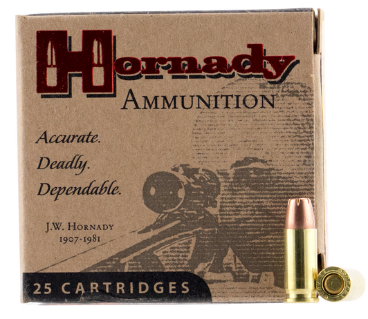 Hornady Custom .25 ACP 35 Grain EXtreme Terminal Performance Brass Cased  -  Pistol Ammo  -  25RD Box - 90012