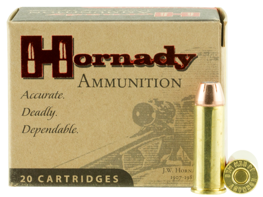 Hornady Custom .44 Magnum 200 Grain EXtreme Terminal Performance Brass Cased  -  Pistol Ammo  -  20RD Box - 9080