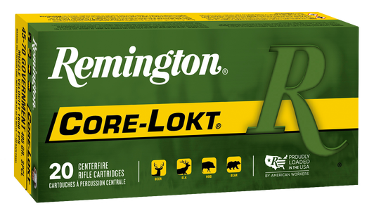 Remington Core-Lokt .45-70 Government Full Pressure 405 Grain Core-Lokt Soft Point - Rifle Ammo - 20RD Box - 21459