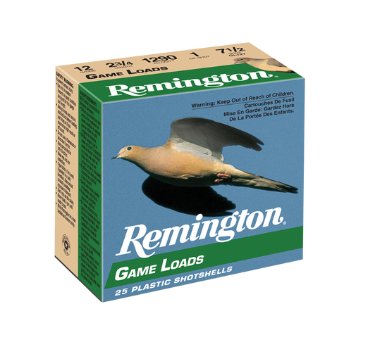 Remington Lead Game Loads 12 Gauge 1oz 2.75in 1290FPS #7.5 - Shotgun Ammo - 25RD Box - 20030
