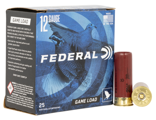 Federal Game Load Upland 12 Gauge 1oz 2 3/4' Shotgun Ammo - 8 Shot - 25RD Box - H121 8