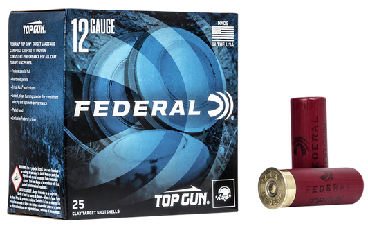 Federal Top Gun - 12 Gauge - 1 1/8oz - 2 3/4 in - Size 8  -  Shotgun Ammo - 25RD Box - TGL12 8