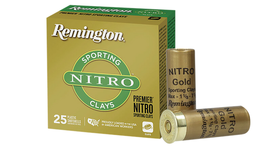 Remington Premier Nitro Sporting Clays 12 Gauge 1 1/8oz 2.75in 1300FPS #8 - Shotgun Ammo - 25RD Box - 20266