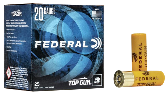 Federal Top Gun 20 Gauge 7/8oz - Shotgun Ammo - 7.5 Shot - 25RD Box - TG20 7.5