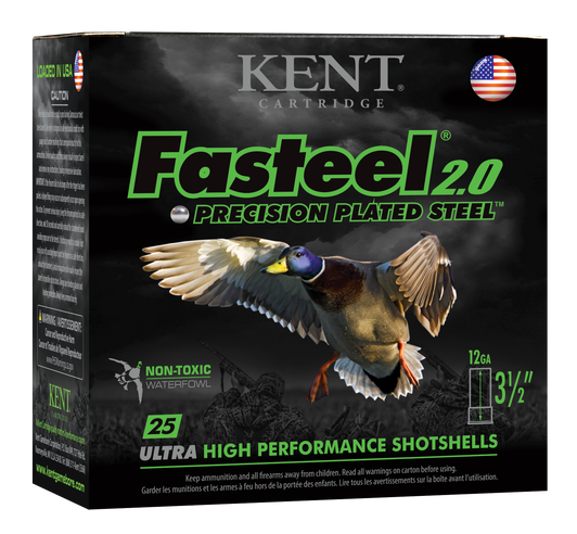 Kent Cartridge Fasteel 2.0 12 Gauge 1 3/8 Oz 3 1/2in Shotgun Ammo - 25RD Box - K1235FS40-2
