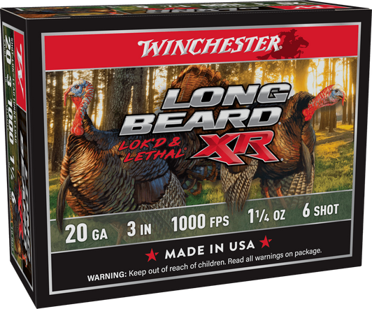 Winchester Long Beard XR 20 Gauge 1 1/4 Oz 3in - Shotgun Ammo - 10RD Box - STLB2036