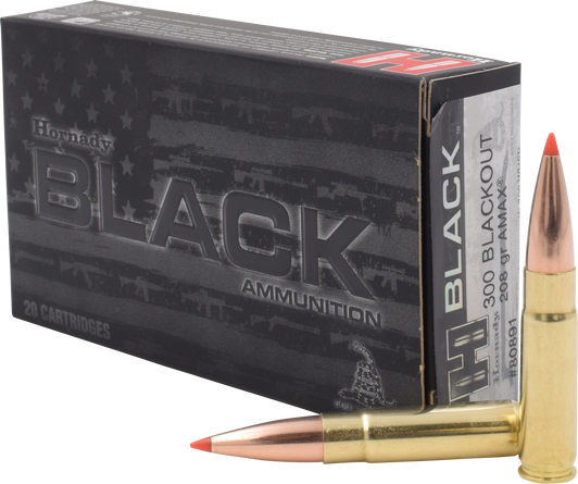 Hornady BLACK .300 AAC Blackout 208 Grain a-MAX Brass Cased - Rifle Ammo - 20RD Box - 80891