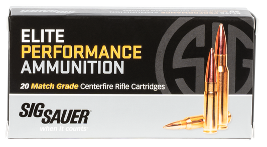 SIG SAUER Elite Match Grade .308 Winchester 175 Grain Open Tip Match Brass Cased - Rifle Ammo - 20RD Box