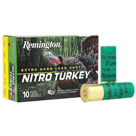 Remington Nitro Turkey Loads 12 Gauge 1 7/8oz 3in 1210FPS #5 - Shotgun Ammo - 10RD Box - 26695