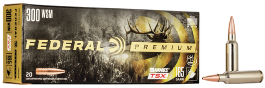 Federal BARNES TSX .300 Winchester Short Magnum 165 Grain Barnes Triple-Shock X - Rifle Ammo - 20RD Box - P300WSMG