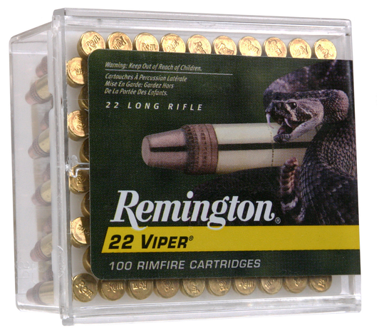 Remington 22 Viper .22 Long Rifle 36 Grain Truncated Cone Solid Bullet Brass Cased - Rimfire Ammo - 100 Rounds - 21288