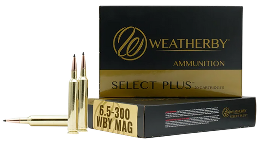 Weatherby Select Plus - 6.5x300 Weatherby Mag - 127 Gr LRX Boat Tail - 20RD Box