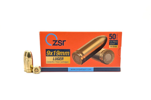ZSR 9MM 115GR FMJ - New Brass - 1,000rd Case