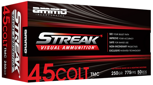 Ammo Incorporated Streak Visual (red), Ammoinc 45c250tmcstrkred50 Strk 45c  250 Tmc 50/20