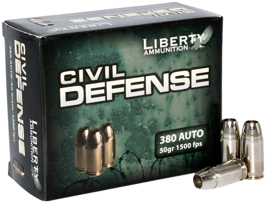 Liberty Ammunition Civil Defense, Liberty La-ul-380-055     380 Ultralgt 50gr  20/10