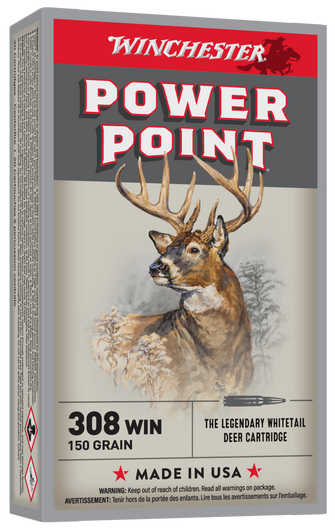 Winchester Ammo Power-point, Win X3085           308     150 Pp           20/10