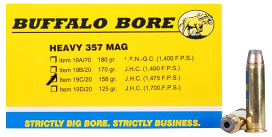 Buffalo Bore Ammunition Heavy, Bba 19c/20    357mg       158 Cast           20/12