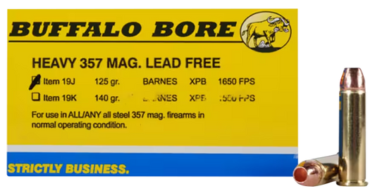 Buffalo Bore Ammunition Buffalo-barnes, Bba 19j/20    357mg       125 Xpb Ld Free    20/12