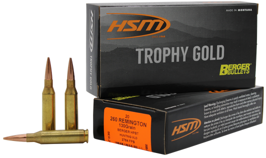 Hsm Trophy Gold, Hsm 260130vld    260rem  130 Hpbt Vld        20/25