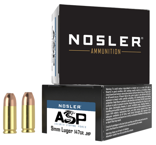 Nosler Assured Stopping Power 9MM 147gr JHP - 51290 - 20rd