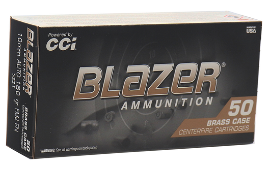 Cci Blazer Brass, Cci 5221    Blazer Brass 10mm 180 Fmj Fn     50/20