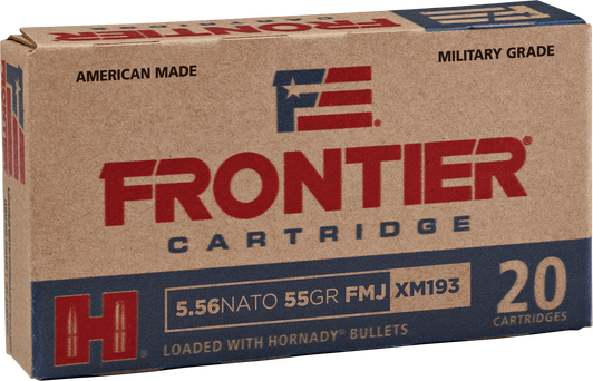 Frontier Cartridge Military Grade, Frontier Fr200  M193 5.56  55 Fmj            20/25