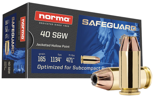 Norma Ammunition (ruag) , Norma 801407887 40sw     165gr Jhp Safeguard 50/20