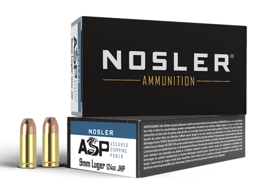Nosler Assured Stopping Power, Nos 51054 Match Hg 9mm+p  124 Jhp            50/10