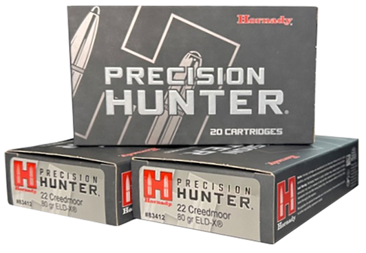 Hornady Precision Hunter, Horn 83412  Match      22crd      80 Eld-x   20/10