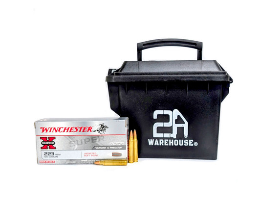 Winchester .223 Rem  55GR Jacketed Soft Point - X223R - 80RD Can - Ships FREE