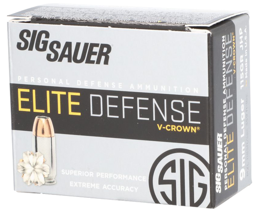 Sig Sauer Elite Performance, Sig E9mma1-20            Vcrwn 9mm  115 Jhp  20/10