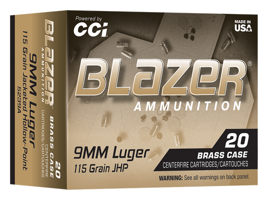 Cci , Cci 5239a 9mm 115gr Blazer Brass Jhp 20rd 2A Warehouse