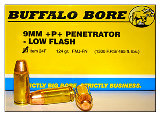 Buffalo Bore Ammunition Penetrator, Bba 24f/20 9mm +p+ 124 Fmj/fn 20/12 2A Warehouse